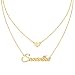 Produktbild MissChic Namenskette, Silber Personalisierte Kette,18K Rosegold/Gold Vergoldet Kette mit Name, Geschenk für Freuen, Herren, Freundin, Mutter, Schwester