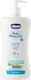 Chicco Baby Moments Shampoo Senza Lacrime, Shampoo Per Bambini Senza Parabeni, Non Irrita Gli Occhi, Ingredienti Di Origine Naturale, Prorietà Idratanti Ed Emolienti, 0+ Mesi, 500 ml