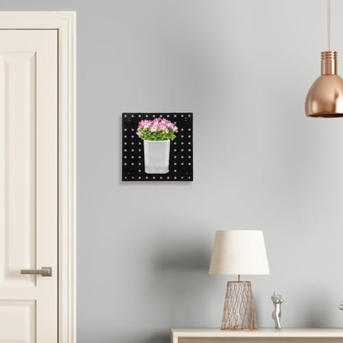 Tablero perforado modular de pared con plástico resistente para colgar utensilios 6