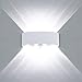 Produktbild HAWEE Modern Wandlampe LED Wandleuchte Up Down Wasserdicht Aluminium Wandbeleuchtung Innen Außen für Badezimmer Veranda Schlafzimmer Korridor Wohnzimmer Treppen Flur, 8W Weiß
