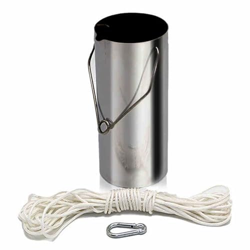 Cazo de muestras de agua de acero inoxidable, colector de cubo de muestreo ajustable, vaso ultraligero para monitoreo ambiental y pruebas de calidad del agua