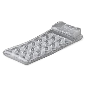 Intex 58894EU - Colchoneta Hinchable 18 Vasos Plata + Almohada 188x71 cm