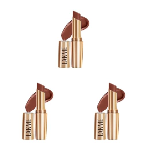 Image of Lakme 9 To 5 Primer + Matte Lipstick- Cinnamon Spice 3.6g (Pack of 3)
