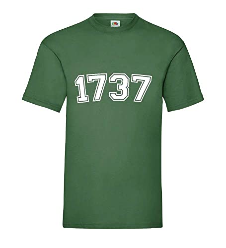 T-shirt homme vert bouteille de qualité supérieure 1737