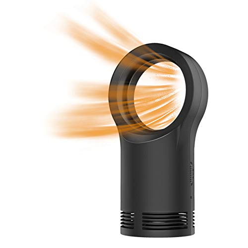 Leafless Electric Fan Home Desktop Bladeless Heaters Space Air Warmer Fan Heater Leafless Heater, Hot & Cool Tower Fan with Remote Control, Super Quiet Space Heater, Natural Wind Cooling