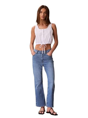 Calvin Klein Women's High Rise Ankle Bootcut Jeans