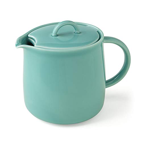 Fourlife 620Sfm 620Sfm Ceramic Teapot, 1.9 fl oz (591 ml), 3 Cups, Includes Tea Infuser, Microwave and Dishwasher Safe, Green, Green, Seafoam