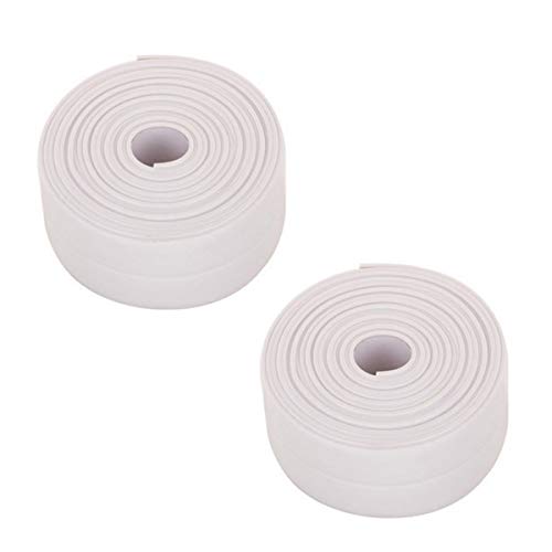 Donnagelia Cinta adhesiva de PVC para sellado de pared, preformada e impermeable y resistente al moho, para cocina, baño, bañera, inodoro, 320 cm x 3,8 cm Cover