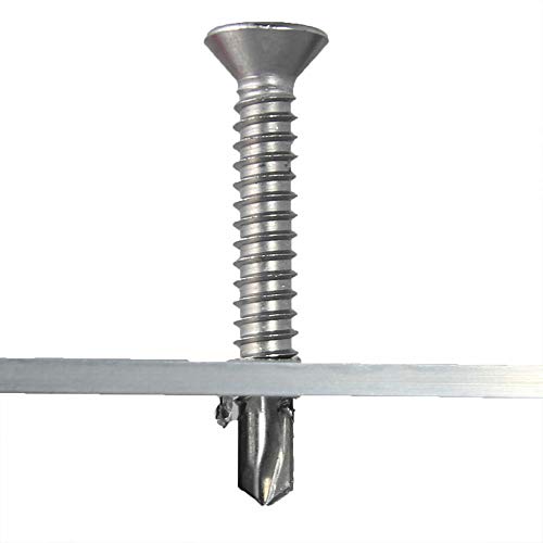 Tornillos autoperforantes acero inoxidable cabeza plana #10 x 5/8 pulg x100 miniatura 4