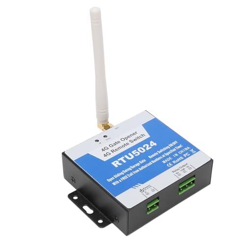 Abridor de Puerta GSM, RTU5024 4G GSM Controlador de Acceso a Teléfono Móvil Interruptor de Control Remoto Control de Puerta SMS, Admite Tarjeta SIM, Programable