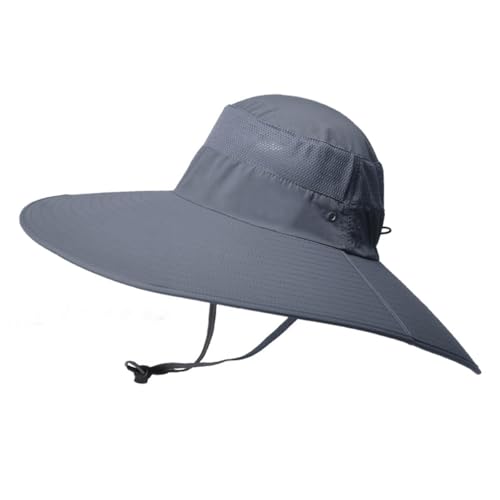 Image of Wide Brim Sun Hat for Men Women UV Protection Ventilated Summer Hats for Fishing Hiking Garden Beach