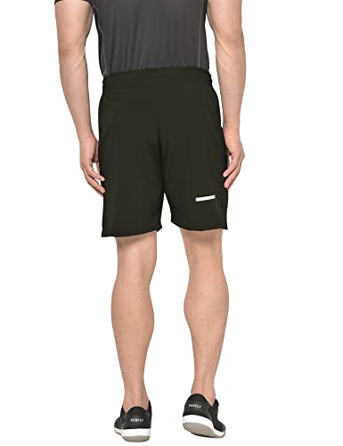 Image of CHKOKKO Men Shorts for Gym Sports or Running | Dry-Fit Fabric Single Layered Active Summer Workout Wear Knee Length Regular Fit | Elastic Waist with Front and Back Pockets