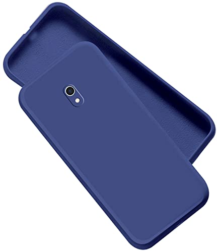 Image of A rtistque Liquid TPU Silicone Matte Shockproof Flexible with Camera Protection Soft Back Cover Case for Mi Redmi 8A - Blue