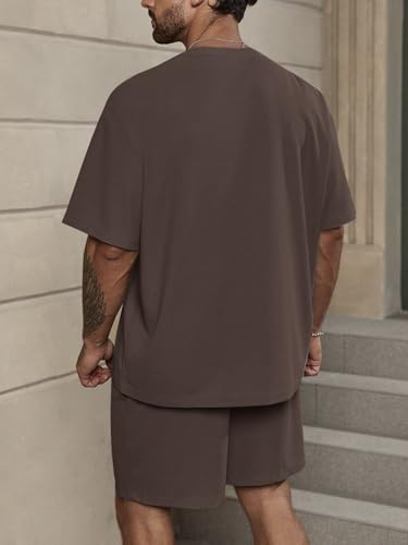 Image of Vogaan Men's T-Shirt and Shorts Set | Top & Shorts Night Suits Set | Night Wear for Men | Holiday Outfits for Men's