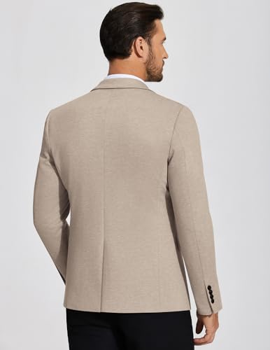 Image of COOFANDY Mens Casual Blazer Knit Sport Coat Lightweight Two Button Suit Jacket