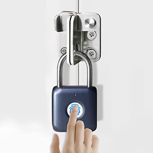 Anweller Fingerprint Padlock, Fingerprint Combination Padlock, Padlock, Gym lockers, School lockers, 1 Second to Unlock, 12Months Standby