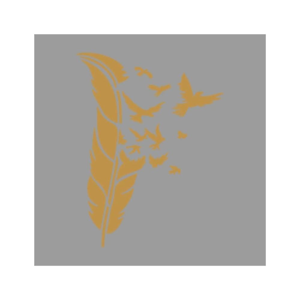 Vivid Feathers Transform Into an Eagle for Car Trucks Motorcycles(Golden,L)