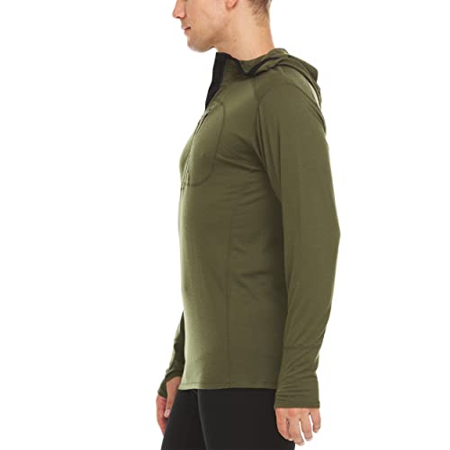 Mens Micro Weight Woolverino ¼ Zip Sun Hoodie - 84% Merino Wool, 12% Nylon, 4% Spandex3