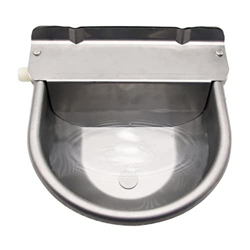 Abustle Pig Automatic Horse Drinking Waterer Bowl,Upgrade Stainless Steel Farm Livestock Water Dispenser With Drain Hole And Float Valve For Horse,Dog thumb #5