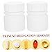 HAKIDZEL 24Pcs Hdpe Medicine Bottles with Leak Resistant Caps Small Pill Containers for Travel Portable Medication Holders for Medications and Cosmetics