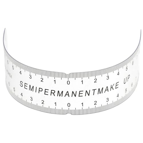 IWOWHERO Herramienta Medición Maquillaje Regla Curvada Plástico Flexible 8 Pulgadas para Perfilado de Cejas en Procedimientos de Microblading