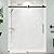 MORDEER 56-60" W x 72" H Frameless Glass Shower Door, Sliding Shower Door with Stainless Steel Hardware and Seal Strips, Matte Black Shower Glass Door can be Installed Left and Right, Square Rail