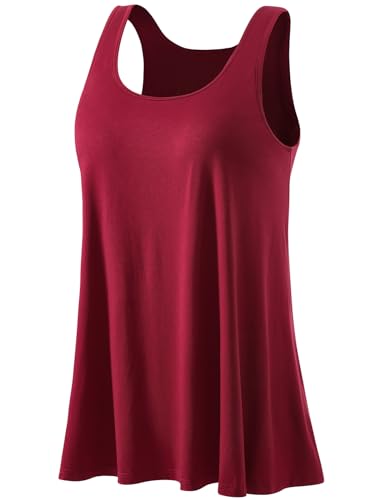 Image of Rosyline Tank Top for Women with Built in Bra Flowy Swing Undershirt Tank Tops S-4XL