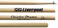 Baqueta Liverpool Electro Drums Padrão 7A ELD7AN Ponta de Nylon Especial para Bateria Eletrônica