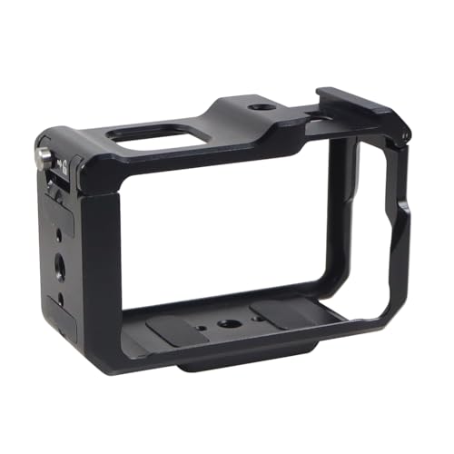 NovelGoal Aluminum Protective Frame Compatible with DJI Action 5pro/4/3 Horizontal and Vertical Shooting Camera Cage with Cold Shoe Slot (Magnetic Cage)