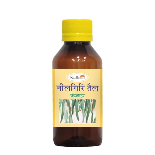 Image of Sadhana Ayurvedic Nilgiri Oil 25ml | For Muscle and Joint Recovery | Ayurvedic Tail For Bone & Joint Wellness | Supports Joint Health | 100% Pure & Natural Tail | Relieves Joint Pain (Pack of 1)