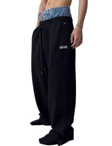 Y2k Summer Wide Leg Double Waisted Pants Athletic Drawstring