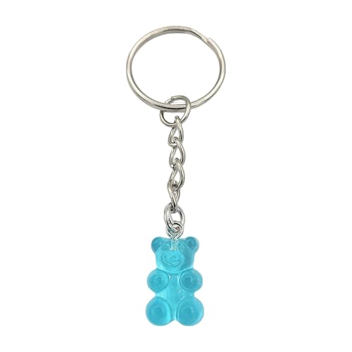 Promotech Portachiavi divertente in PVC/resina con orsetti gommosi – blu – accessorio carino e divertente per bambini e adulti