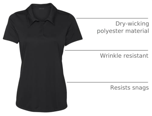 Image of Opna Women's Dry-Fit Golf Polo Shirts 3-Button Golf Polo's in 20 Colors XS-3XL Shirt