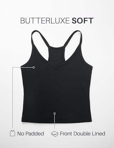 CRZ YOGA Butterluxe Soft Double Lined V Neck Camisole Tops for Women Casual Racerback Yoga Tight Sleeveless Shirts3