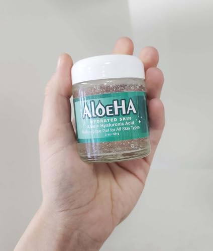AloeHA Hydrated Skin Aloe & Hyaluronic Acid Gel - Hydrating Serum & Moisturizer for Sensitive Skin, Under Eye Care, All-Purpose Skincare Gel & Mask (2 oz) - Image 3