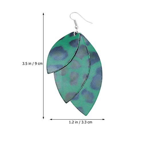 Boucles d'oreilles grand format motif léopard rose blanc - 7