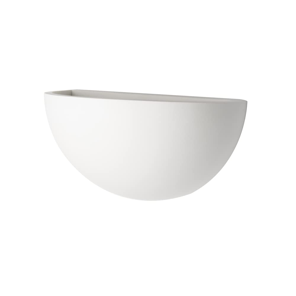 LITECRAFT Torridon Uplighter Paintable Plaster Curved Wall Light - White