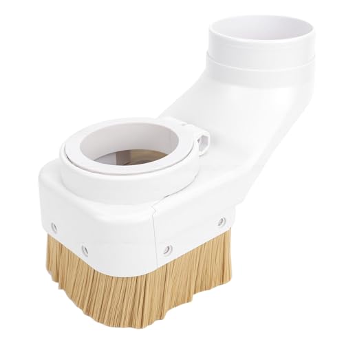 Goshyda Zapata Antipolvo para Husillo, Cubierta Antipolvo CNC para Máquina de Grabado Enrutador, Puerto de Ajuste de 75 Mm, Salida de Extracción de Polvo de 100 Mm, Cepillo Doble Desmontable, Captura
