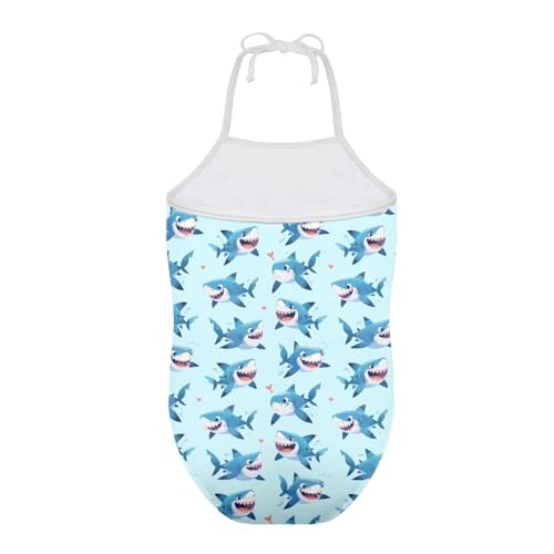Image of One Piece Swimsuit for Girls Beach Bathing Suit Halter Straps Sports Swimwear for 1-10 Year Toddler Kids