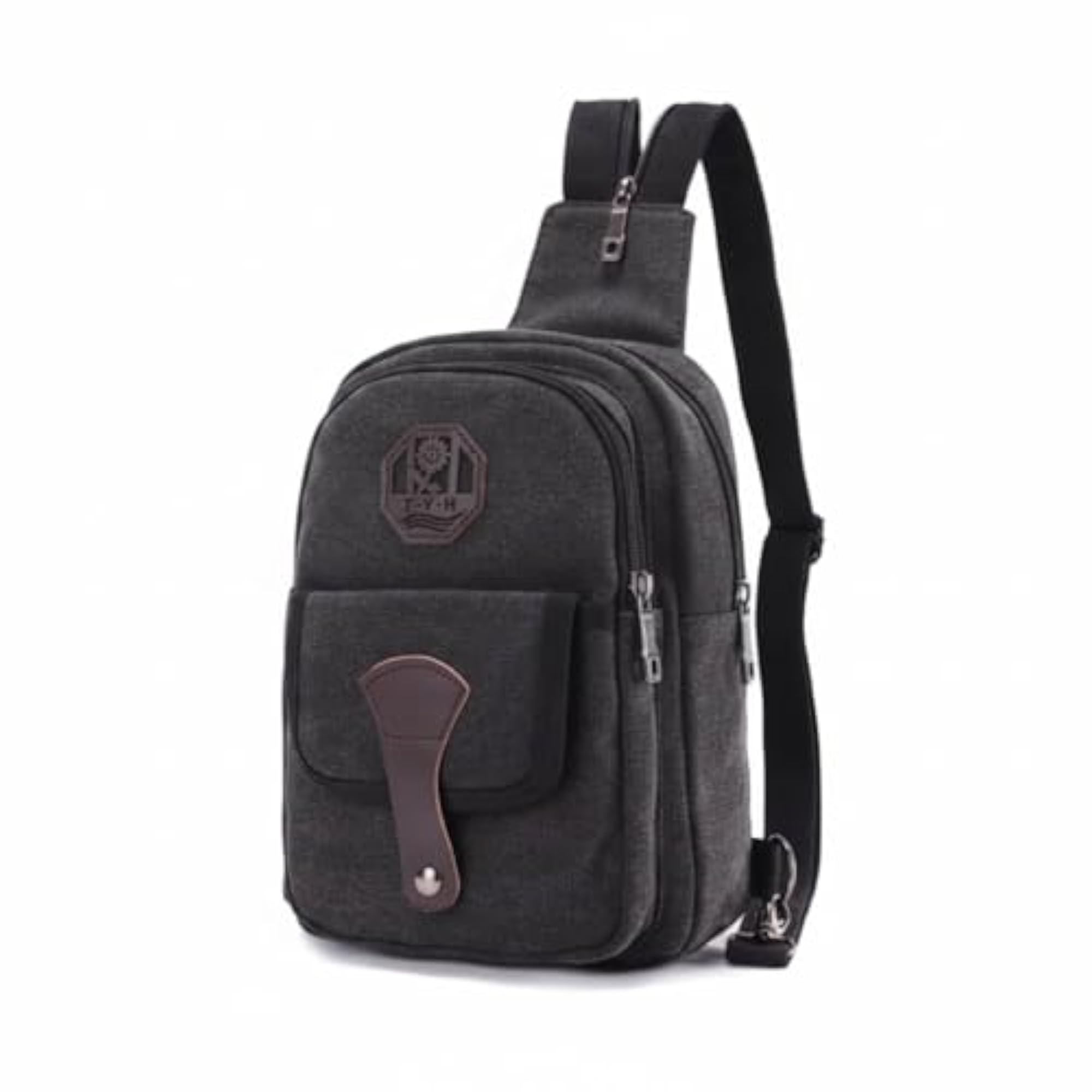 Men's Adjustable Strap Canvas Sling Bag for Travel