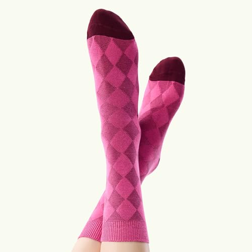 Women's Novelty High Ankle Socks 4 Pairs Patterned Cotton Funky Preppy Crew Socks4