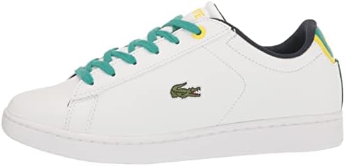 Lacoste Kids Carnaby Sneaker, WHT/GRN, 4 US Unisex Toddler | Image 7