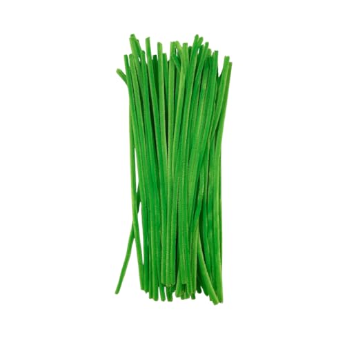 Pack of 50 Light Green Coloured Pipe Cleaners 30cm x 6mm Craft Chenille Stems