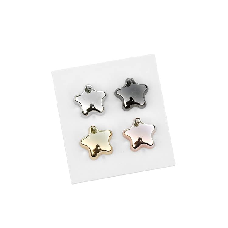 The Modest Store - Set of 4 Star Shaped Glossy Finish Magnetic Brooch | Button | Saree Pin | Hijab Pins For Women | Girls (Star) (B09Y81H9N5) Amazon Price History, Amazon Price Tracker