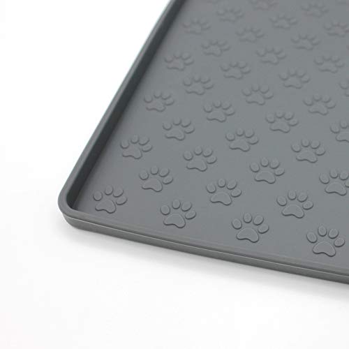 Ptlom Pet Placemat for Dog and Cat, Mat for Prevent Food and Water Overflow, Suitable for Small, Medium and Big Pet, 18…