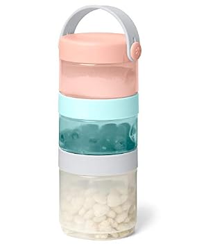 Image of Skip Hop Grab & Go Stackable Baby Formula to Food Container Set, Multi-Color