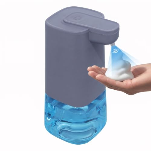 Image of Automatic Foaming Soap Dispenser with 200ml Foaming Handwash Refill Included, 350ml Touchless Soap Dispenser, Smart Infrared Sensor,IPX4 Waterproof for Kitchen & Bathroom (Grey)