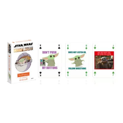 Waddingtons Number 1 Spielkarten Star Wars Mandolarian Baby Yoda Edition - Star Wars Mandolarian Deck Spielkarten - Klassische Kartenspiel für Poker - 1+ Spieler ab 8+ Jahren - Deutsch – Bild 4