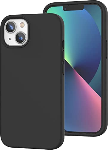Image of MIDOS Back Cover Compatable with iPhone 13 Back Cover Liquid Silicone Full Protection Shock Proof Back Cover for iPhone 13 (Black)