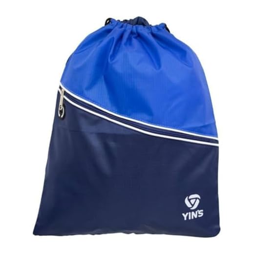 Mochila de Costas Sacola Ecobag Grande Cordão Esportiva Yins (Azul)